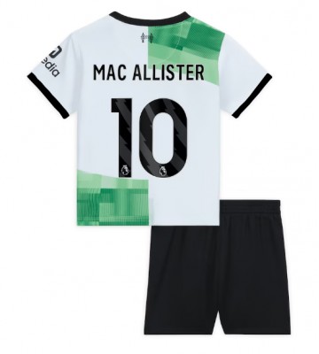 Lacne Dětský Futbalové dres Liverpool Alexis Mac Allister #10 2023-24 Krátky Rukáv - Preč (+ trenírky)